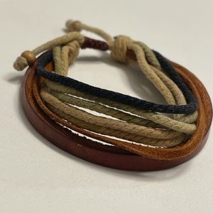 Leather cotton Bracelet